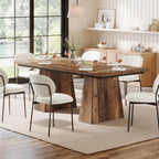 Tribesigns Dining Table for 4-6, 63-Inch Modern Kitchen Table with Sturdy Tapered Wood Leg, Rectangular Dinner Table with Large Tabletop for Dining Room, Kitchen, Living Room, Natural