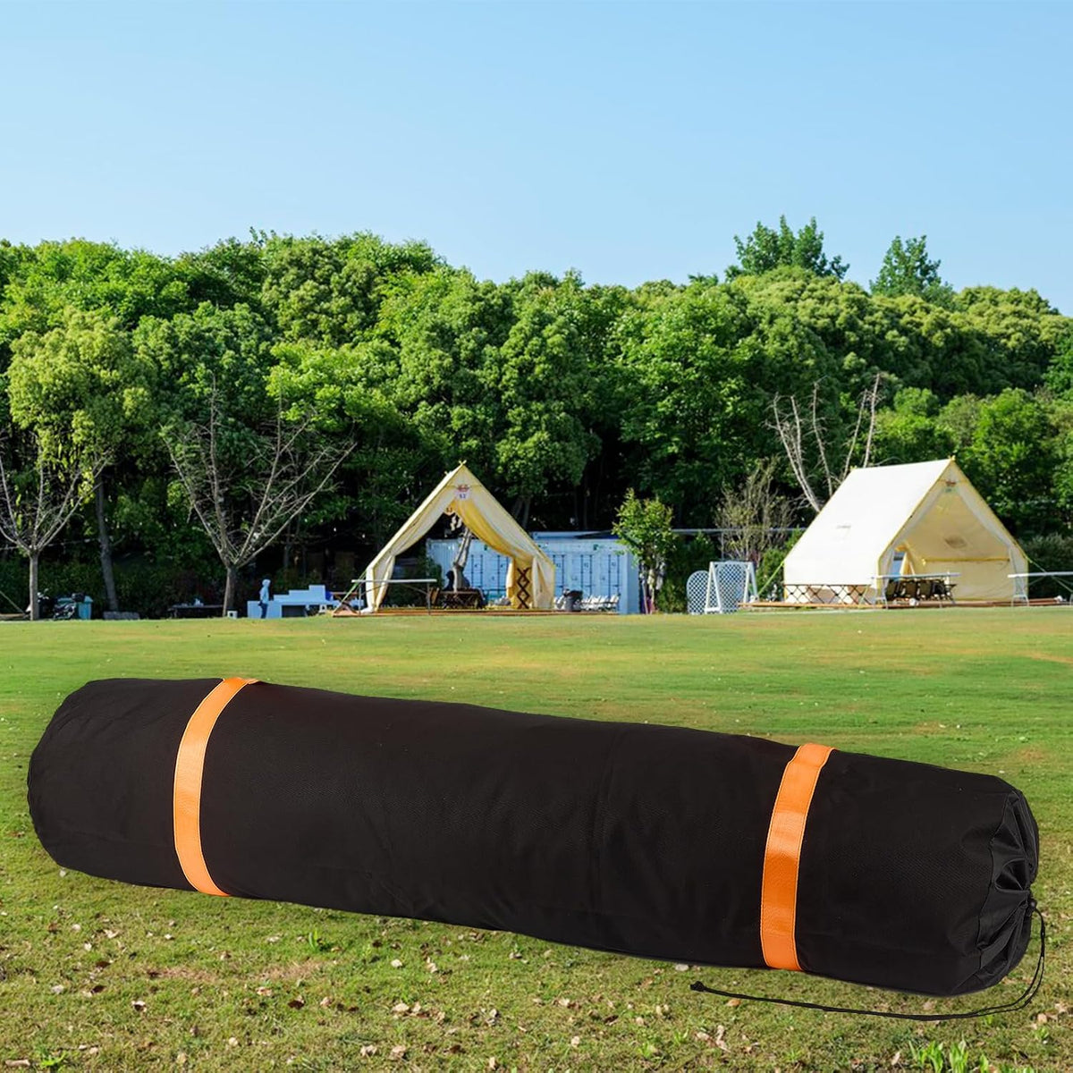 48" x 11" Large Camping Chair Storage Bag, 600D Oxford Cloth Chair Replacement Bag with Adjustable Shoulder Straps, Heavy Duty Carry Sack for Lawn Fishing Hammock Tent Yoga Mat
