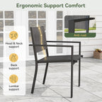 7-Piece Patio Table and Chairs Set for 6, All Weather Patio Dining Sets