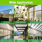 8PCS 10' x 6' x 0.16'' Polycarbonate Greenhouse Panels Sheets, Twin-Wall Roof Panels, Waterproof UV Protected Corrugated Plastic Roof Panels Sheets, Clear Replacement Panels for Greenhouse