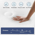 Twin Mattress, 12 Inch Twin Hybrid Mattress for Kids, Twin, Fiberglass Free, Medium Plush, Foam and Spring Hybrid Mattress for Motion Isolation, Pressure Relief & Edge Support, Mattress in A Box