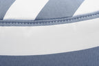 Fatboy Point Outdoor Pouf Ottoman, Stripe Ocean Blue