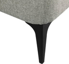 HomePop Upholstered Storage Bench with Metal Leg, 42" W, Cool Gray Woven