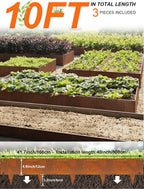 Vinci Landscape Edging Border, 40" L x 8" H 3Pack 10FT Total Rusted Corten Steel Garden Edging,Easy Installation,Sturdy Elegant Metal Lawn Broder for Flower Beds, Pathways, Paver Edges and Yard