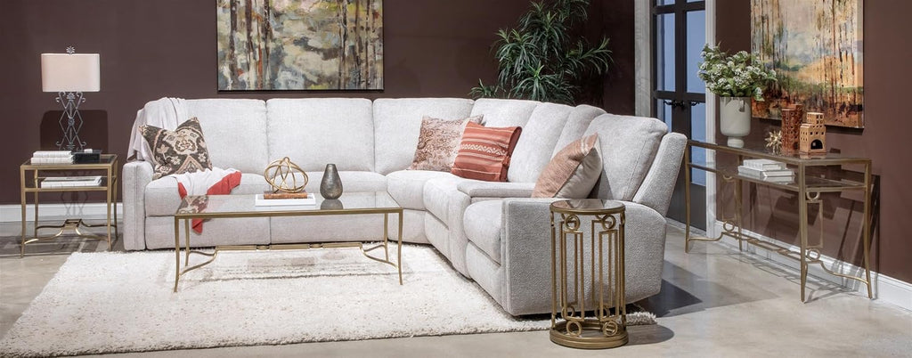 Magnussen Home Lorena Burnished Brass Rectangular End Table