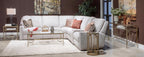 Magnussen Home Lorena Burnished Brass Rectangular End Table