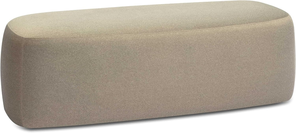 Tov Furniture Graceland Taupe Faux Mohair Bench