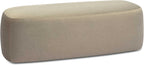 Tov Furniture Graceland Taupe Faux Mohair Bench