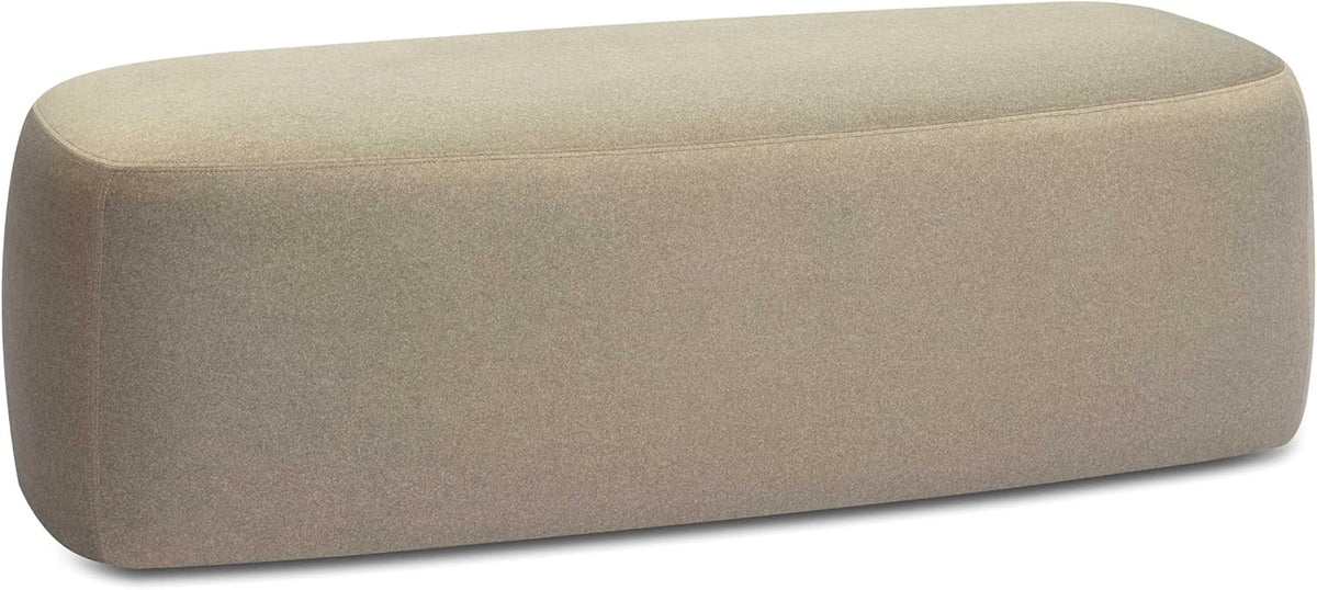 Tov Furniture Graceland Taupe Faux Mohair Bench