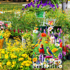 Spring Summer Humming bird garden Flag Birds Floral Garden Flags 12x18 Double Sided, small Yard Flags for Outside Decoration