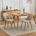 GarveeHome Dining Chairs Set of 2,Modern Upholstered Kitchen Chairs with Ergonomic Back Support,300lbs Capacity Dining Chairs with Oak Legs for Dining Room Home Restaurant
