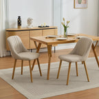 GarveeHome Dining Chairs Set of 2,Modern Upholstered Kitchen Chairs with Ergonomic Back Support,300lbs Capacity Dining Chairs with Oak Legs for Dining Room Home Restaurant