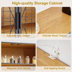 VECELO 72in Tall Kitchen Pantry Cabinet with Doors and Shelves, Large Freestanding Storage Cupboard with Countertop Hutch for, Oak