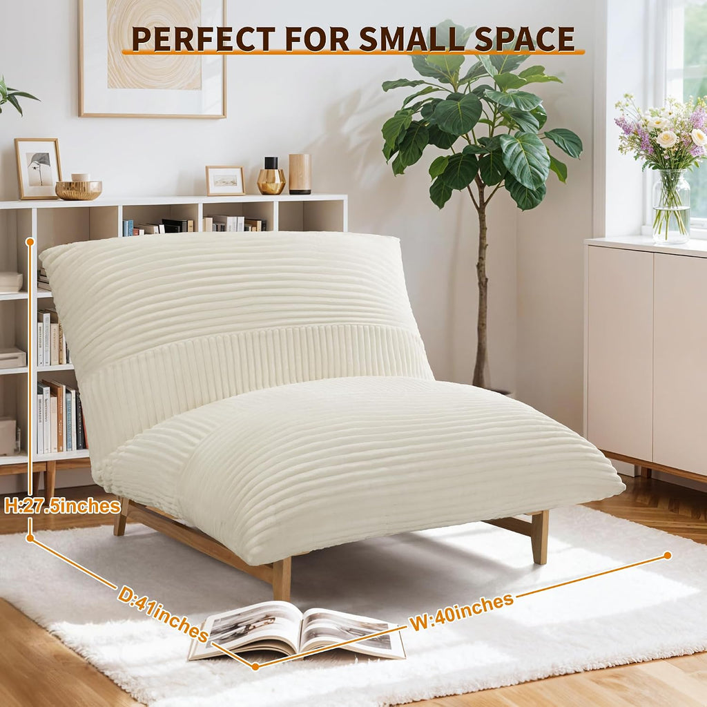 Cloud-Like Oversized Accent Chair Comfy Reading Chair for Adults, Extra-deep Seat Bean Bag Chairs, Convertible Stuffed Bean Bag Cushion with Removable Washable Cover