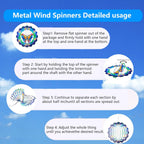 Metal Wind Spinners 3D Hanging Butterfly Wind Spinner 10Inch Metal Wind Spinners for Outdoor&Indoor Decor, Yard Art, Garden Decoration, Blue