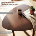 Giantex 31.5" Folding Dining Table for 2-3, Drop Leaf Kitchen Table with Triangular Top & Solid Rubber Wood Frame, Space-Saving Dinner Table for Dinette, Small Space, Restaurant, Walnut