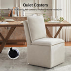 VKNOW Upholstered Dining Chairs Set of 6, Dining Room Chairs with Storage