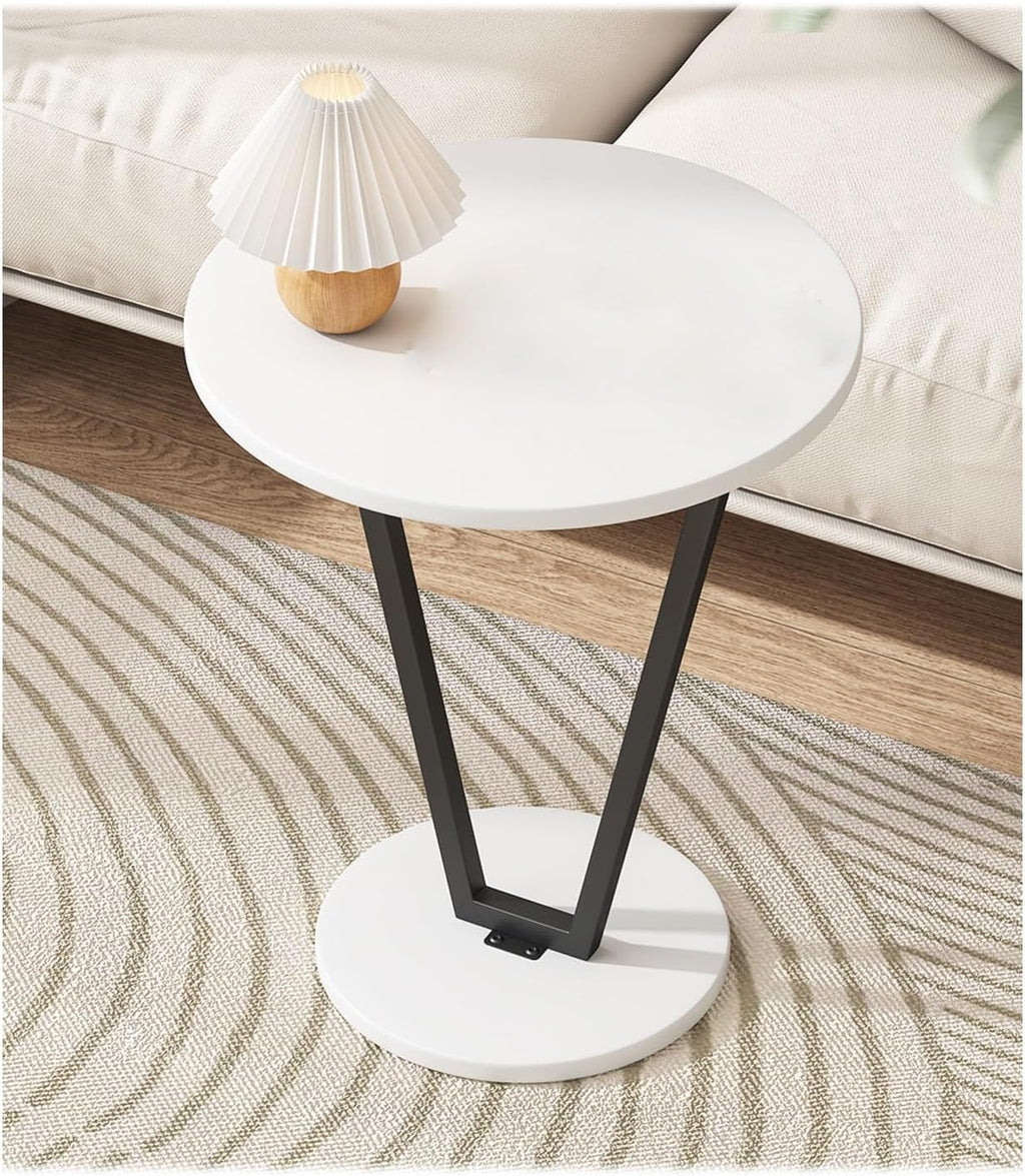 Sofa Side Table, Small Table, Side Cabinet, Small Coffee Table, Bedside Bedside Table, Small Round Table, Storage Rack, Rounded Corner Table (Color : Black), 32454