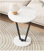 Sofa Side Table, Small Table, Side Cabinet, Small Coffee Table, Bedside Bedside Table, Small Round Table, Storage Rack, Rounded Corner Table (Color : Black), 32454