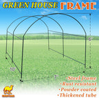 Strong Camel Greenhouse Replacement Frame for 10'X7'X6' Larger Hot Garden House , Support Arch Frame Climbing Plants/Flowers/Vegetables (10'X7'X6')