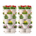 VIVOSUN 2-Pack 5 Tier Vertical Gardening Stackable Planter for Strawberries