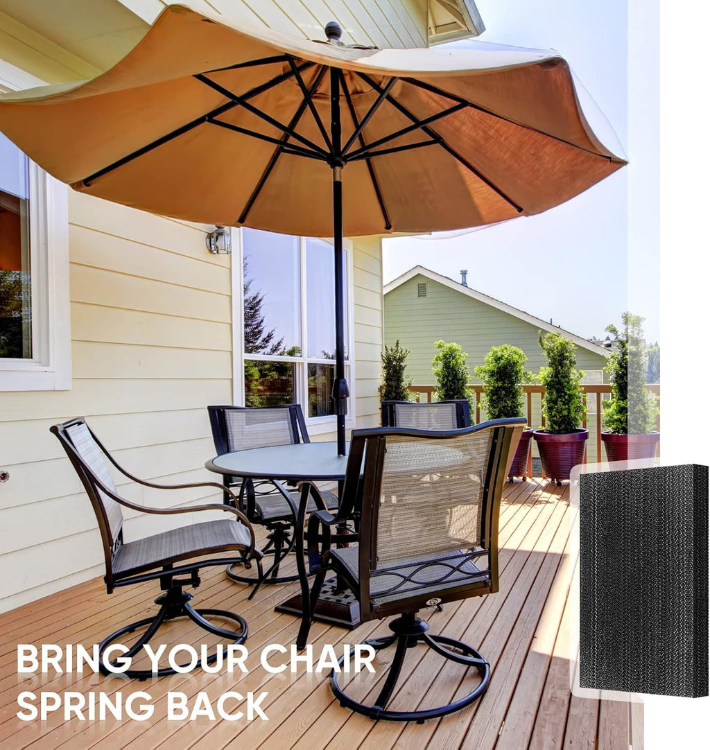 Tondiamo 10 Pcs Patio Chair Spring Plates Black Swivel Rocker Fiberglass Spring Plates Replacement Parts for Universal Outdoor Patio Furniture, 5 x 2. 5 x 0. 25 Inch(Black,4 Pieces)