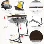 FoldWise Upgraded Folding TV Tray Table, Sturdy Couch & Dinner Laptop Table | Adjustable Height & Angle Portable Desk for Eating, Work & Recliner; Includes Footrest, Cup Holder, iPad Holder, Edge Stopper