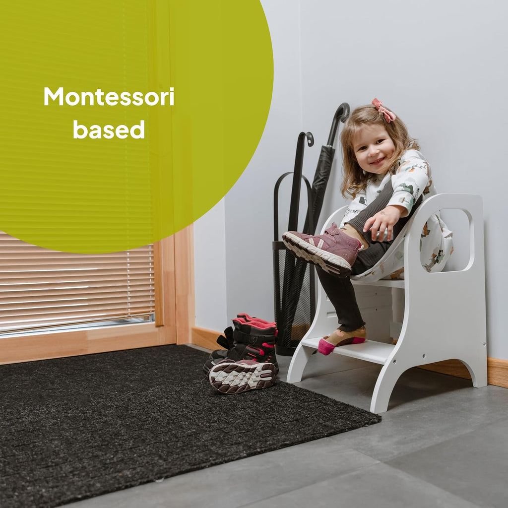 Ette Tete MIIMO • Adjustable Height Toodler Step Stool • Potty Training Toilet Stool (Mocha)