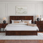 AFI, Felicity King Platform Bed with Panel Footboard & Storage Drawers, Walnut