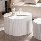 Modern Round Nesting Coffee Table Set of 2, Side Tables for Living Room