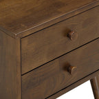NTC Lux Nightstand with 2 Drawers, Featuring Adaptable Design, 150 lbs Load Capacity, Water-Resistant, Elevate Your Space, Easy Assembly - Dark Walnut