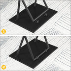 HOOBRO Folding TV Tray Table, Stable Snack Table for Small Space, Portable Sofa Side Table, Easy Assembly and Storage, Ideal for Snacks and Meals in Living Room, Black BK15BZ01