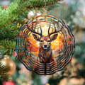 Deer Head Wind Spinner 3D Frosted Deer Wind Spinners Hanging for Yard and Garden Wind Sculptures,Cute Deer Head Wind Spinners Made of Tough Steel Plate