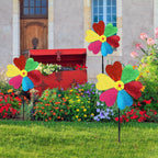 Garden Wind Spinners for Outdoor, Decorative Pinwheel Bee Butterfly Ladybug Windmill Whims (Sparkly-2)