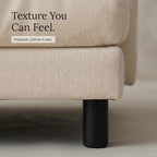 GRAVFORCE Oversized Chair with Ottoman, Comfy Upholstered Chenille Chaise Lounge Chair, Accent Indoor Reading Chairs for Living Room, Bedroom (Beige)