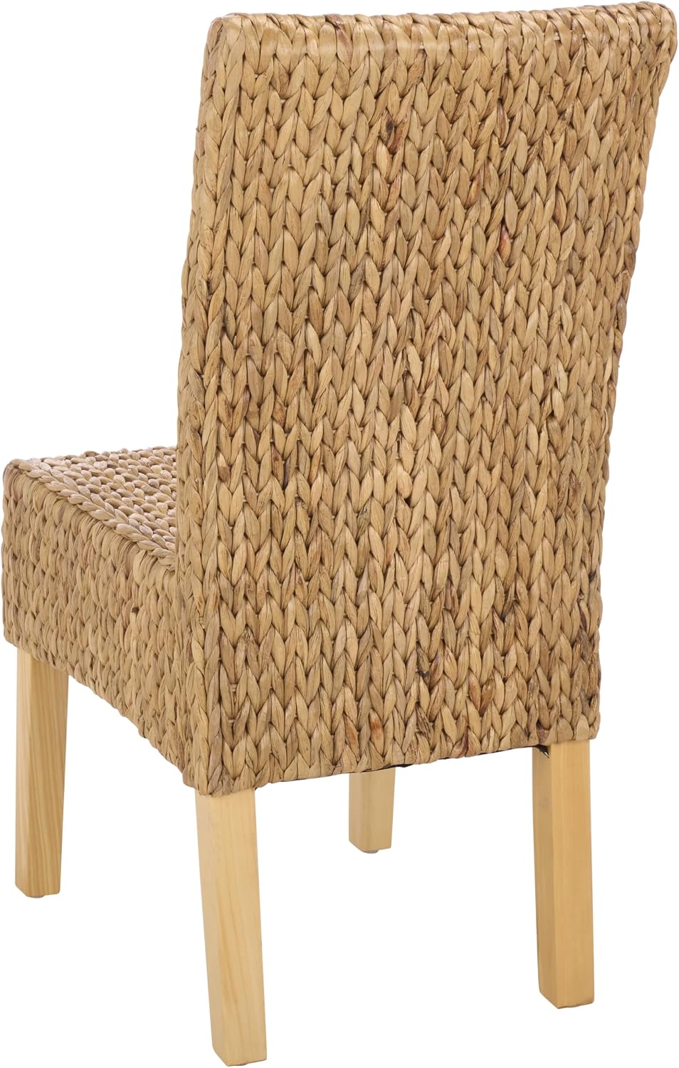 SAFAVIEH Furniture - Luz Dining Chair Set of 2 - Coastal Design - Natural Pine Solid Wood - Ideal for Dining Room, Kitchen, 18.5" Seat Height (SEA8016C-SET2)