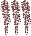 Briful 3 Pack Fake Hanging Plant 39.3" Artificial Hanging String of Hearts Plant Faux Trailing Vine with Heart-Shaped Leaves Lush Cascading Fake Plants for Home Wall Shelf Indoor Outdoor Decor, Pink