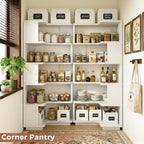 Besiost Corner Book Shelf, 6-Shelf Corner Bookshelf for Small Corner Spaces