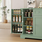 HITHOS 54" W Kitchen Buffet Cabinet with Storage, Coffee Bar Cabinet, Green