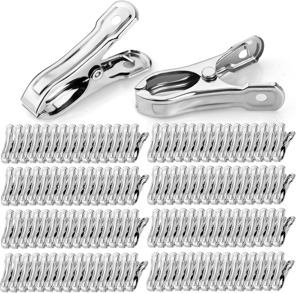 120 Pcs Garden Clips, Greenhouse Clamps, Stainless Steel Greenhouse Clips for Netting, Heavy Duty Row Cover Clips with a Strong Grip for Shade Cloth or Plant Cover on Gardening Hoops