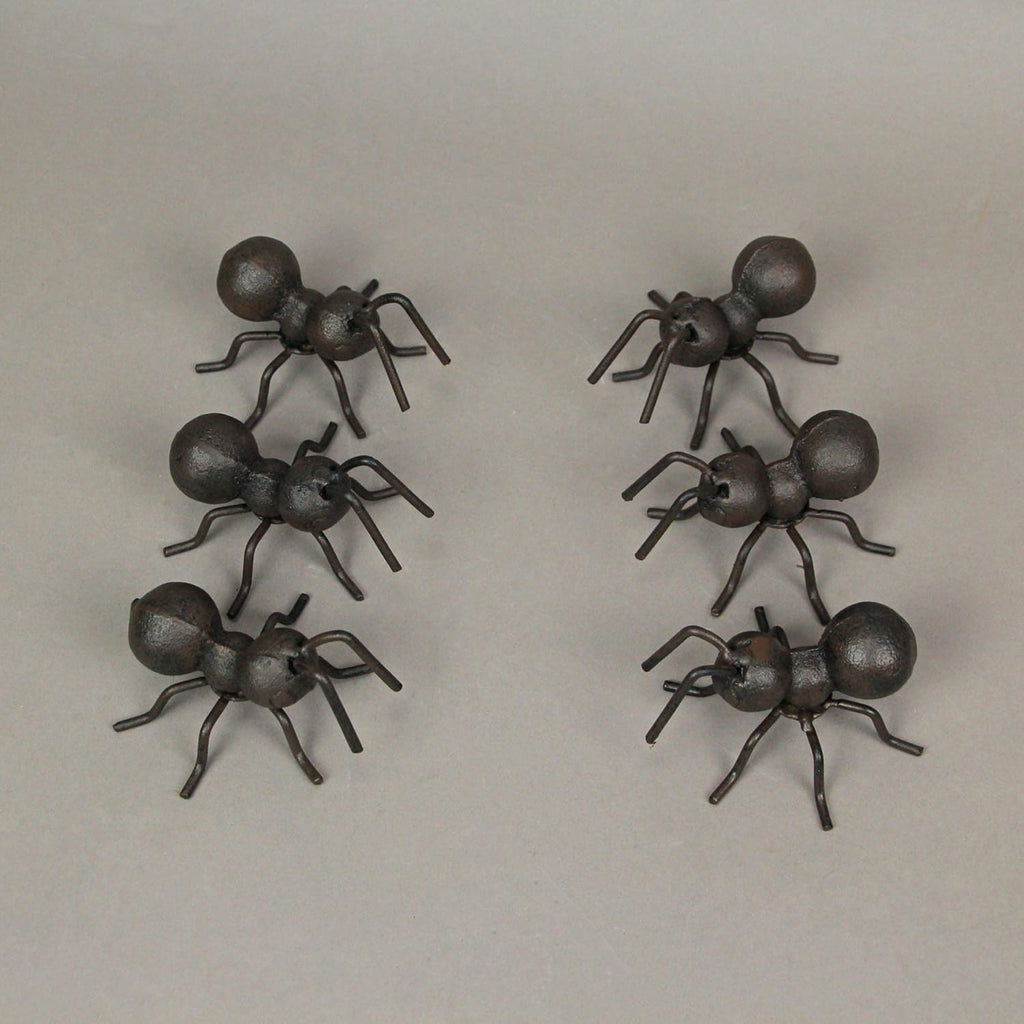 Set of 6 Cast Iron Ant Sculptures Home Garden Decor Metal Outdoor Statue Yard Art