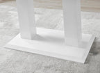 Furniturebox Imperia High Gloss Rectangular Dining Table – Multiple Colors Available - Modern 4-6-Seater Table Only (White, 6 Seater)