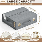 9 Pack Sheet Organizers and Storage, Bed Sheet Organizer | Large Sheet Storage Organizer for Linen Closet, Bedding Storage Boxes, Closet Organizers and Storage for Clothing, Blankets