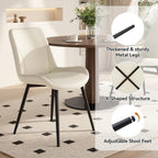 Miereirl Dining Chairs Set of 4, Modern Upholstered Dining Chairs, Kitchen Chairs with Cushioned Seat and Back, Armless Side Chairs with Metal Legs for Dining Room Kitchen