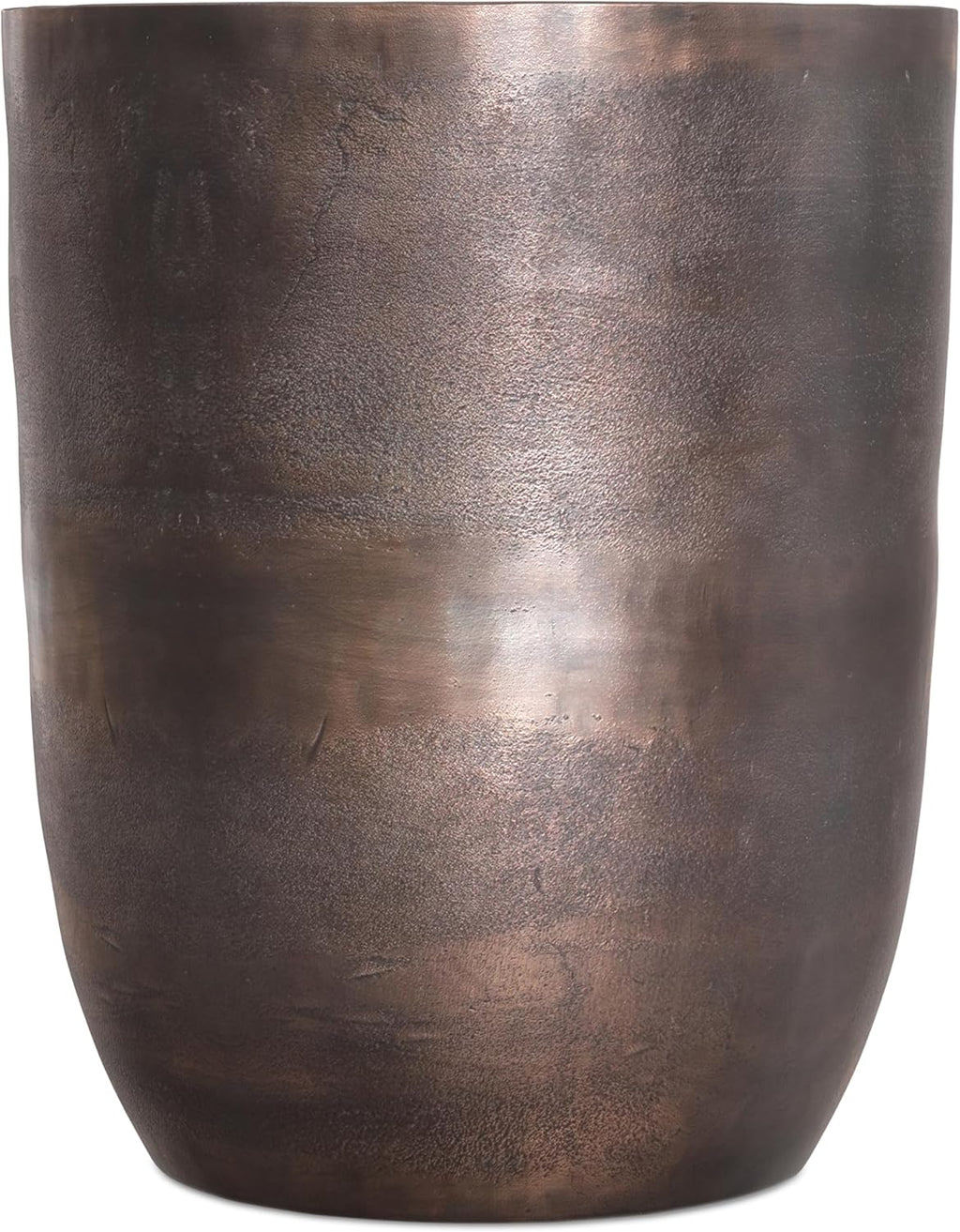 SIMPLIHOME Morris Metal Table - 17 inch Wide Cast Aluminum Round Accent Table in Antique Copper, Industrial Side or End Table for Living Room, Bedroom or Entryway with Handcrafted Finish, Assembled
