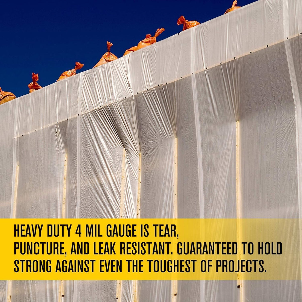 Aluf Plastics Clear All Purpose Poly Sheeting, Extra Strong, 4 mil, 20' x 100' for Painting & Furniture (1 Pallet of 25 Pack)