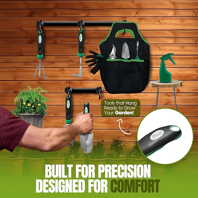 KHETI ?—¡?—²?˜„?—²???˜� 11-Piece Heavy Duty Stainless Steel Garden Tool Set ??Includes Spade, Shovel & More, Perfect for Digging & Plant Care, Ideal Gift for Women & Mothers