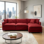 108.27" Modular Sectional Sofa, 4 Seat L Shaped Couch with Chaise | Deep Seat Cloud Couch With Soft Chenille Fabric, Reversible Chaise Modular Design Spacious Comfort for Home, Apartment, Dorm