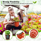 TDHDIKE 6 Inch Plastic Plant Nursery Pot/Pots (200pcs) with 200 Plant Labels - Red Seedling Flower Containers (Indoor/Outdoor)
