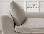 ohllob 110" Cloud Sectional Couches for Living Room, L-Shape Couch with Ottoman, 3 Seater Modular Sectional Sofa, Light Grey